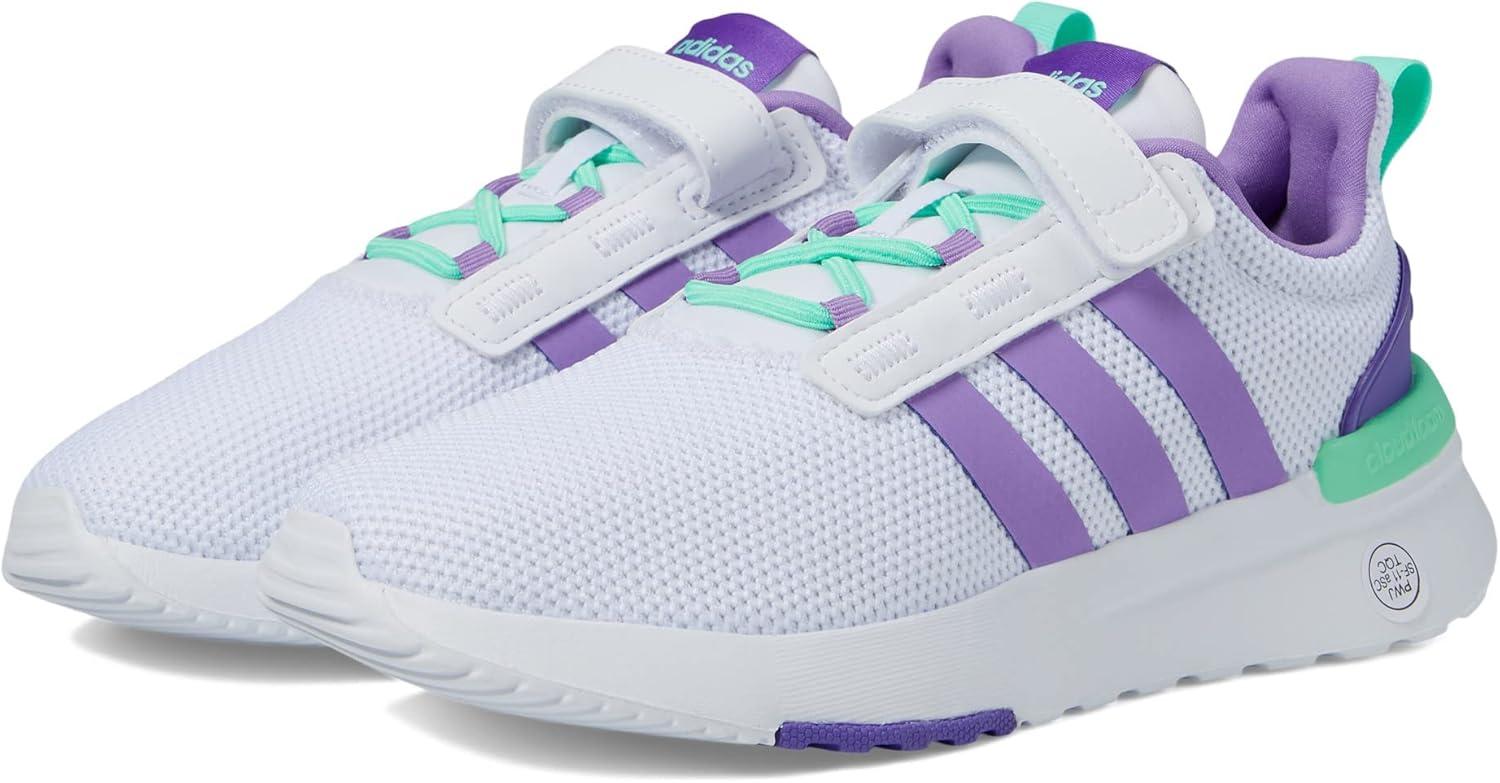 imageadidas UnisexChild Racer TR21 Running ShoeWhiteViolet FusionPulse Mint