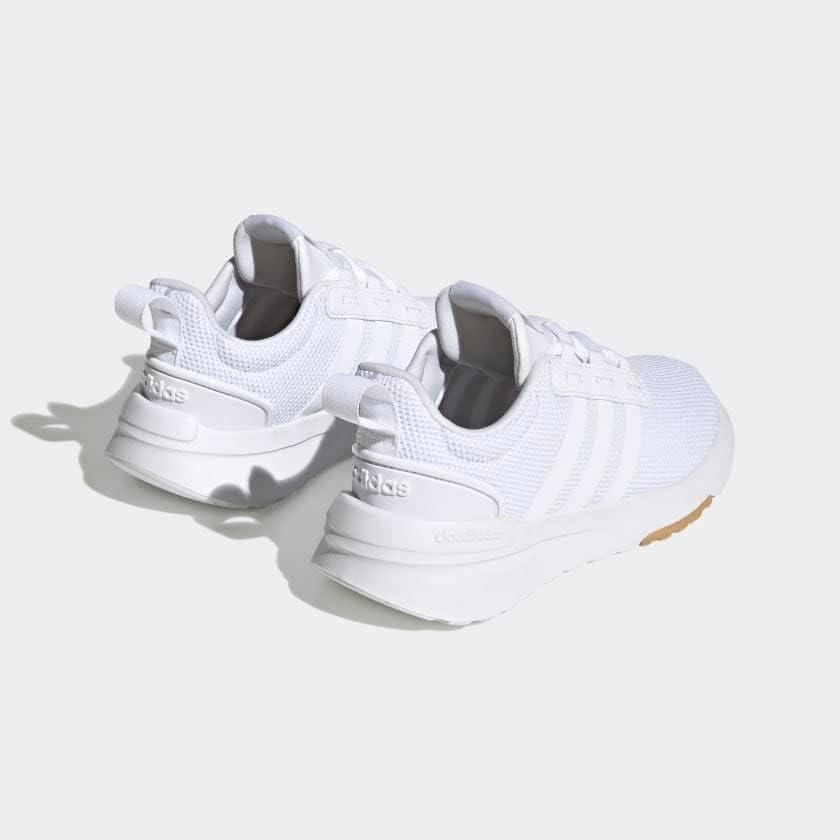 imageadidas UnisexChild Racer TR21 Running ShoeWhiteWhiteGrey One