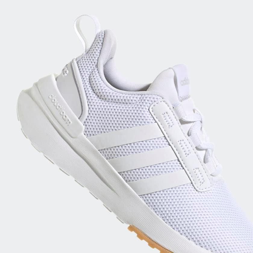 imageadidas UnisexChild Racer TR21 Running ShoeWhiteWhiteGrey One