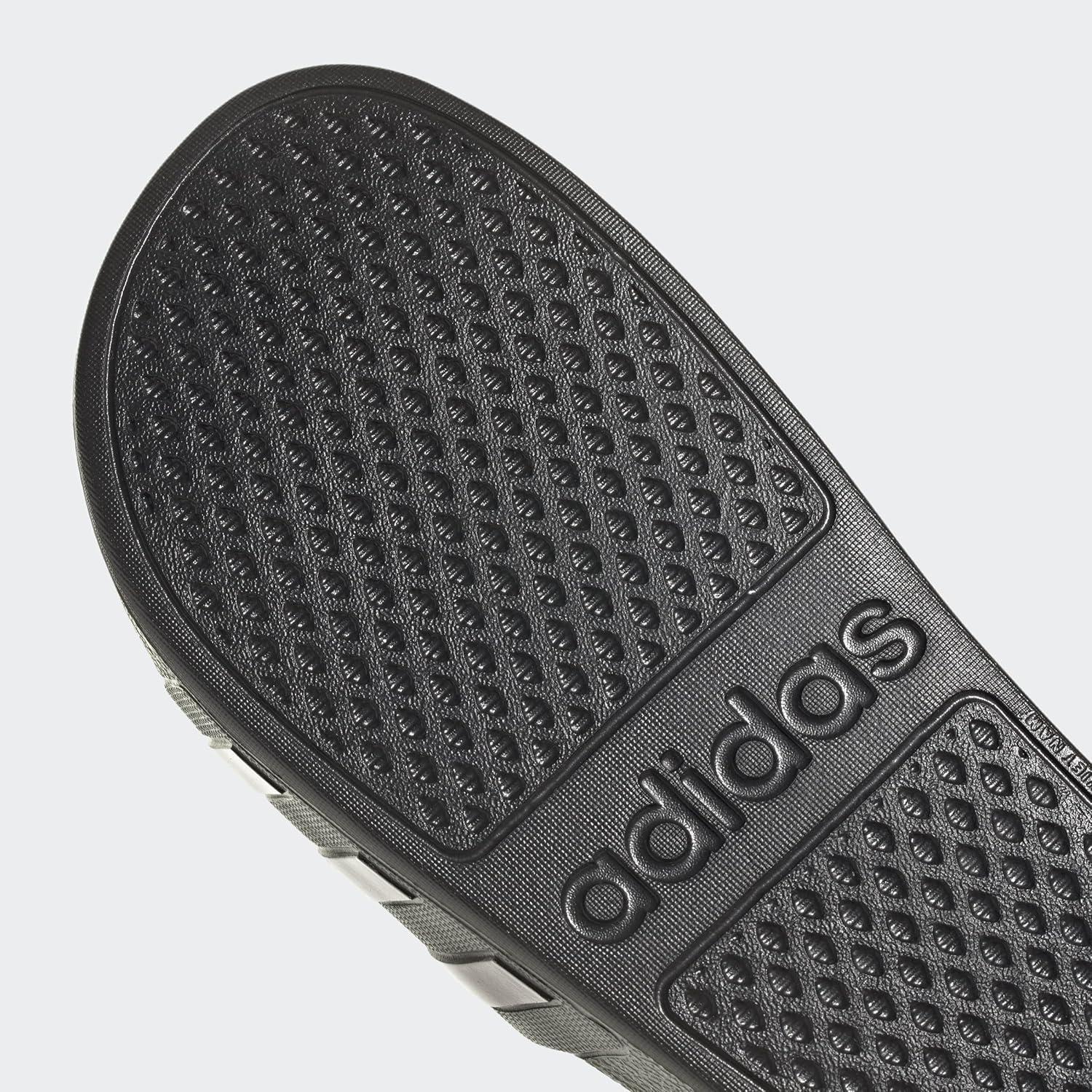 imageadidas Womens Adilette Aqua Slide SandalCore BlackMatt Purple MetallicCore Black