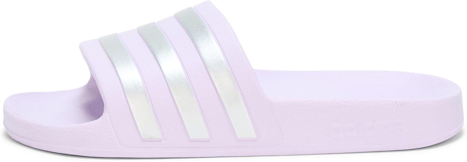 imageadidas Womens Adilette Aqua Slide SandalIce LavenderMatte SilverMatte Silver