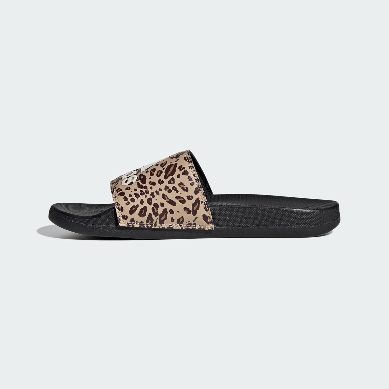 imageadidas Womens Adilette Comfort Slide SandalBlackOff WhiteMagic Beige