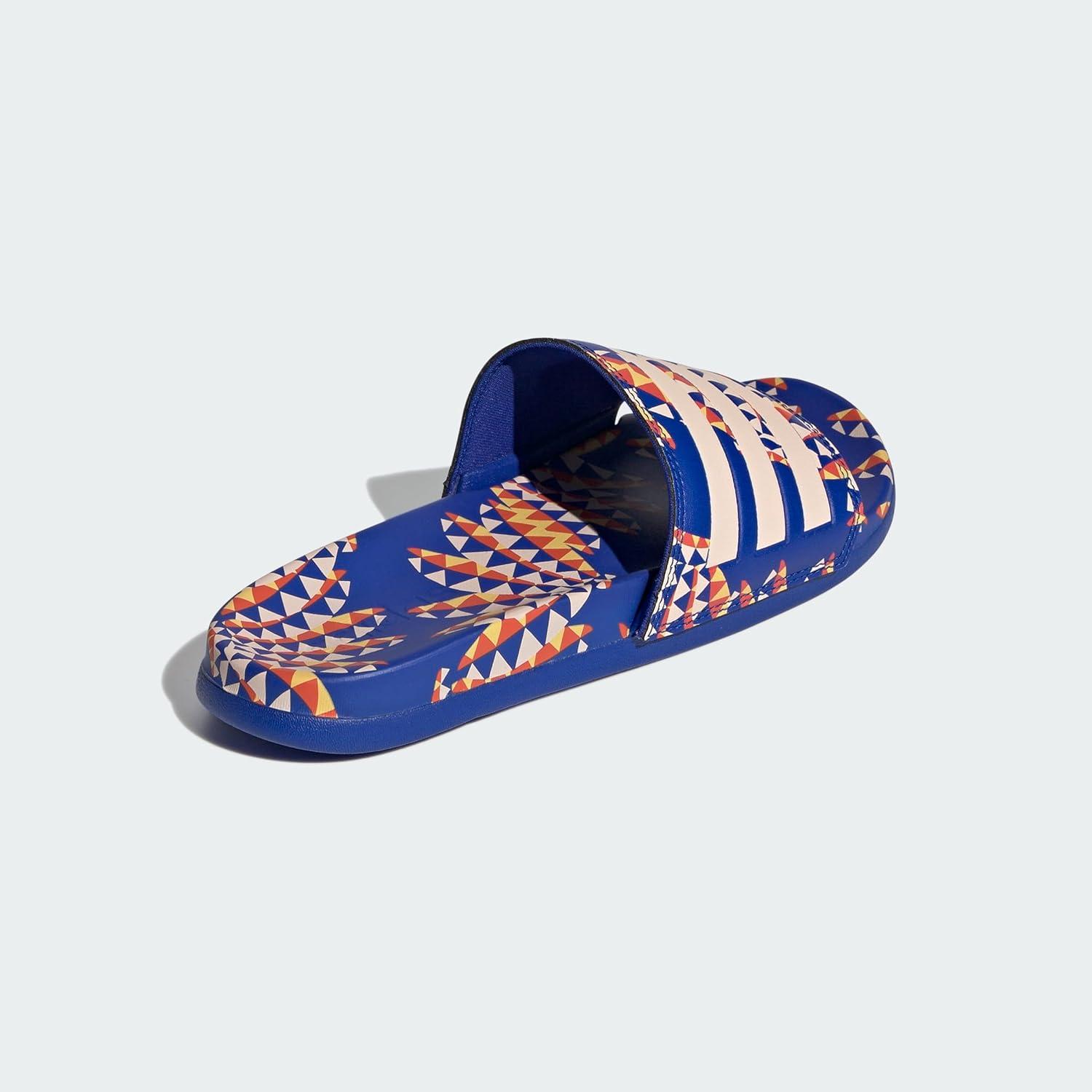 imageadidas Womens Adilette Comfort Slide SandalBold BlueBliss OrangeBold Blue