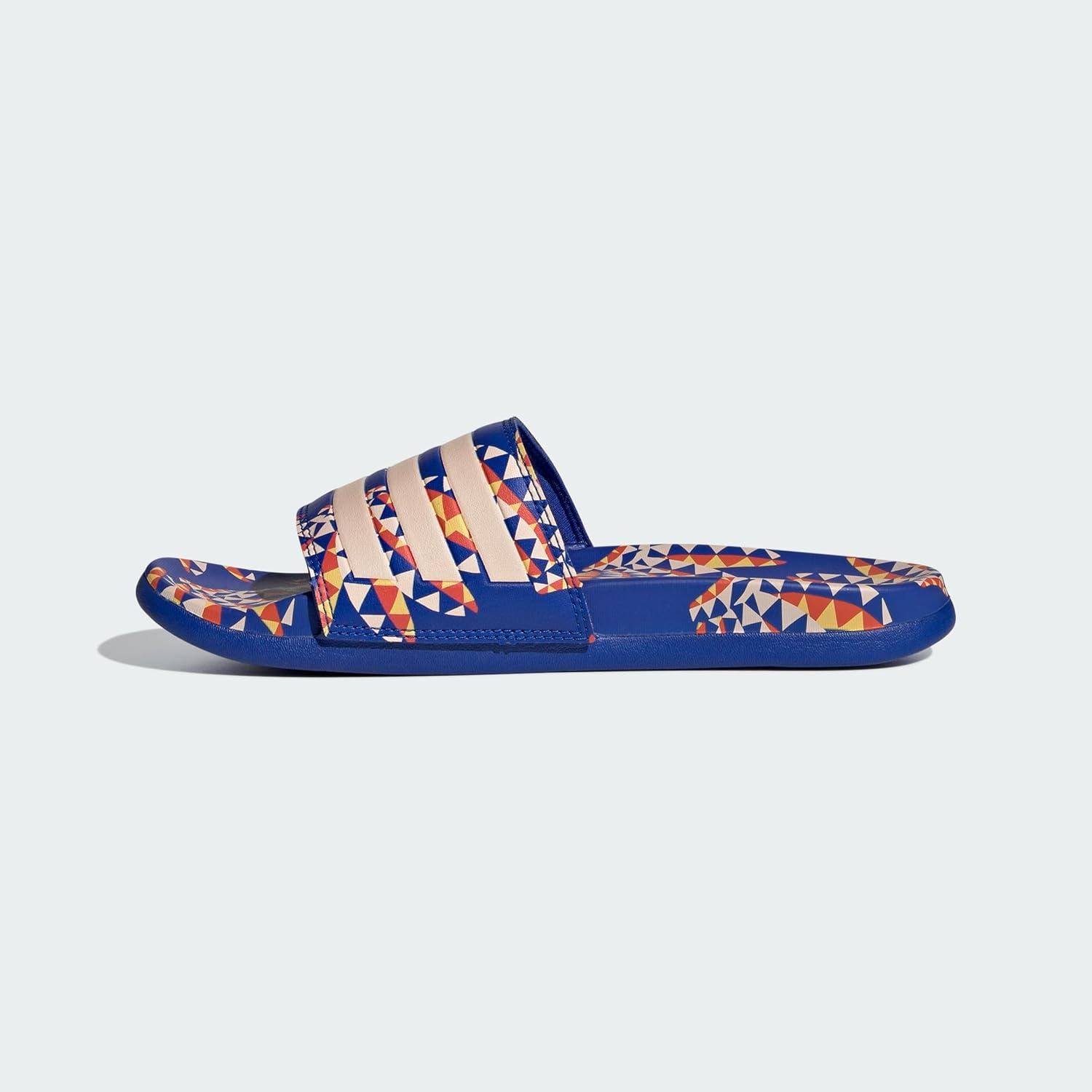 imageadidas Womens Adilette Comfort Slide SandalBold BlueBliss OrangeBold Blue