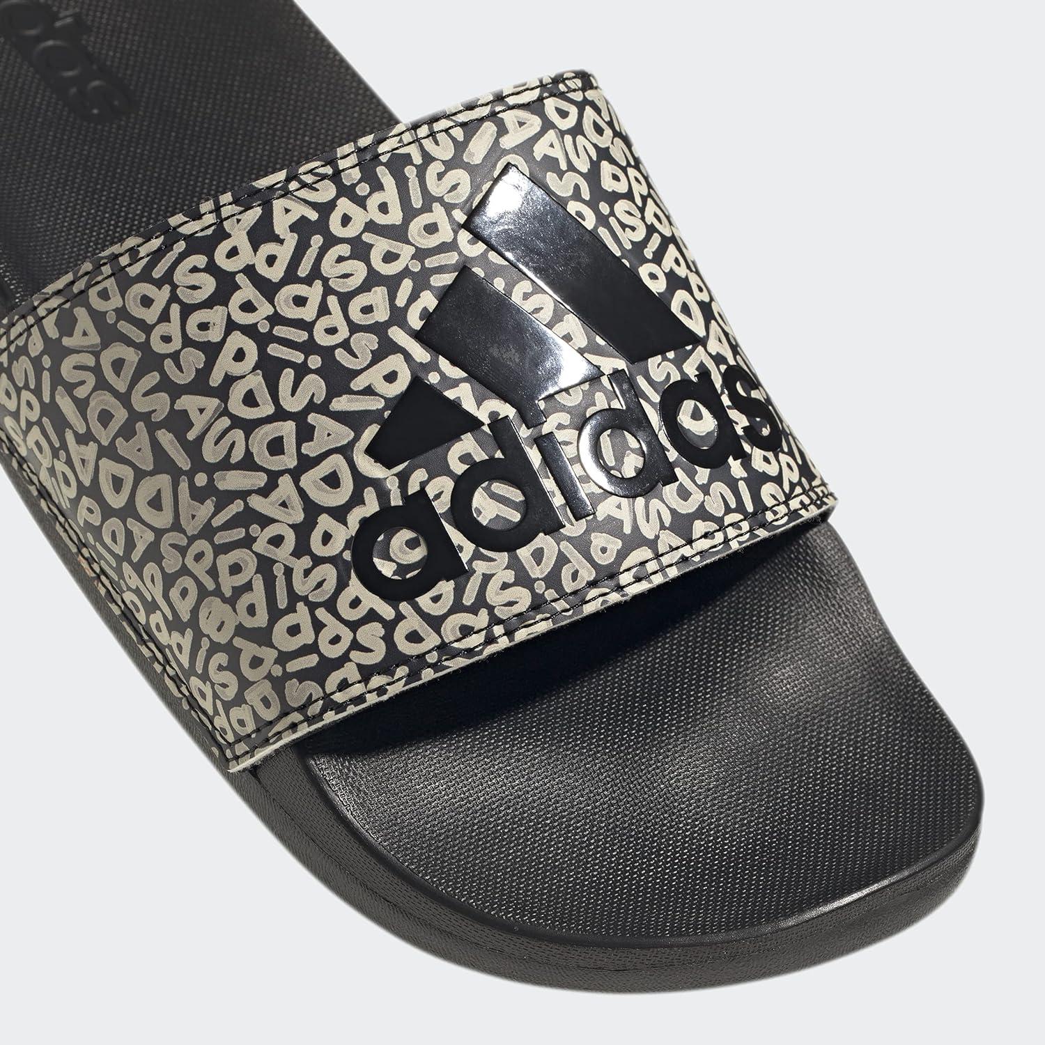 imageadidas Womens Adilette Comfort Slide SandalCore BlackCore BlackWonder White
