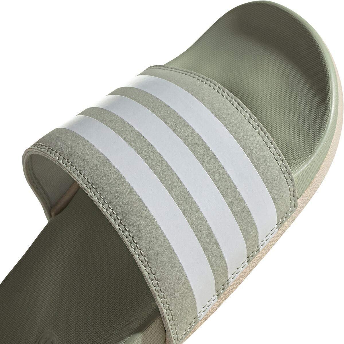 imageadidas Womens Adilette Comfort Slide SandalHalo GreenWhiteHalo Ivory