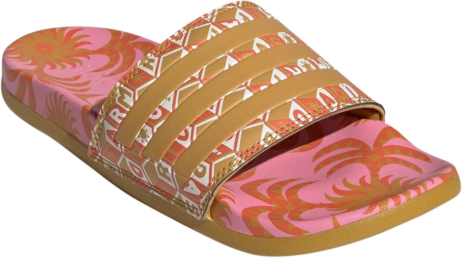 imageadidas Womens Adilette Comfort Slide SandalSemi PinkVictory GoldVictory Gold