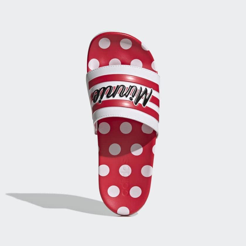 imageadidas Womens Adilette Comfort Slide SandalWhiteRay RedCore Black