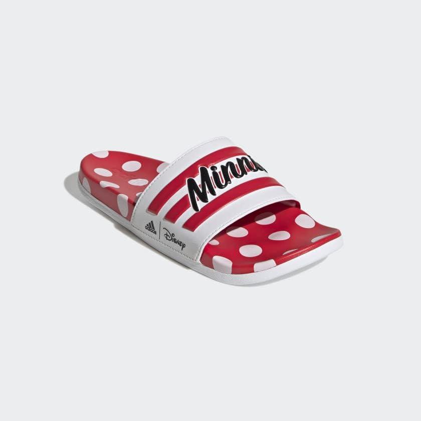 imageadidas Womens Adilette Comfort Slide SandalWhiteRay RedCore Black