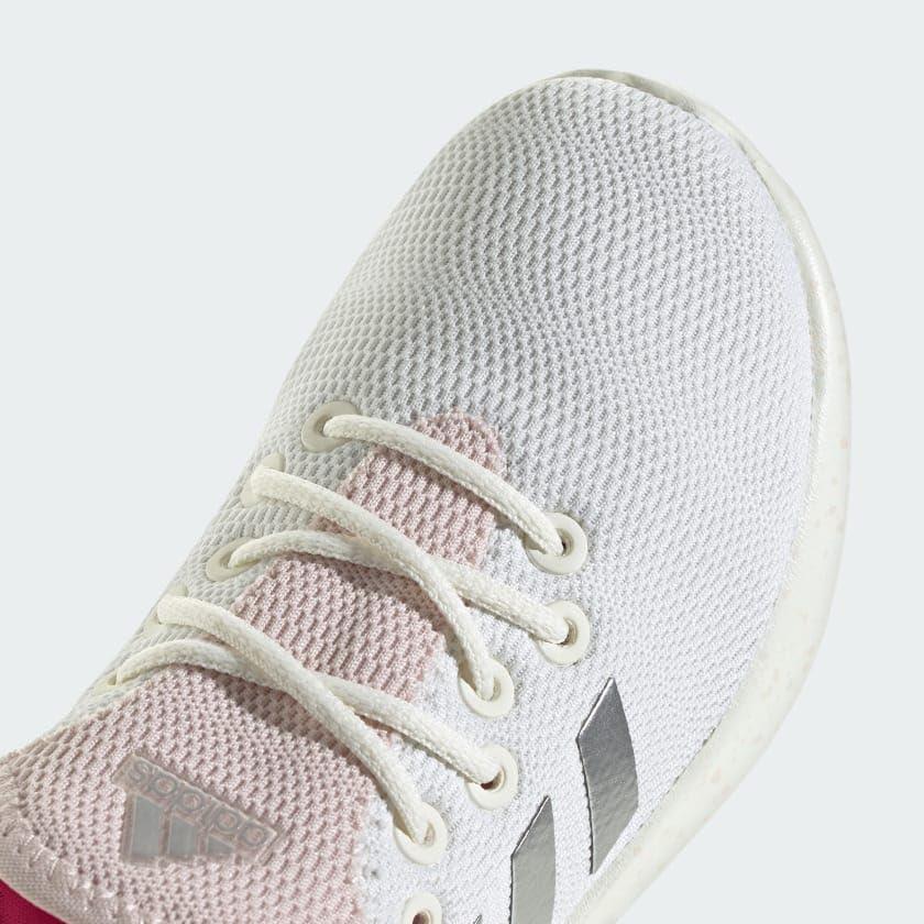 imageadidas Womens Cloudfoam Pure Running ShoeOff WhiteSilver MetallicPutty Mauve