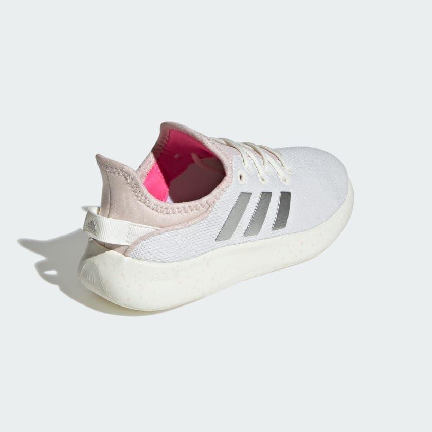 imageadidas Womens Cloudfoam Pure Running ShoeOff WhiteSilver MetallicPutty Mauve