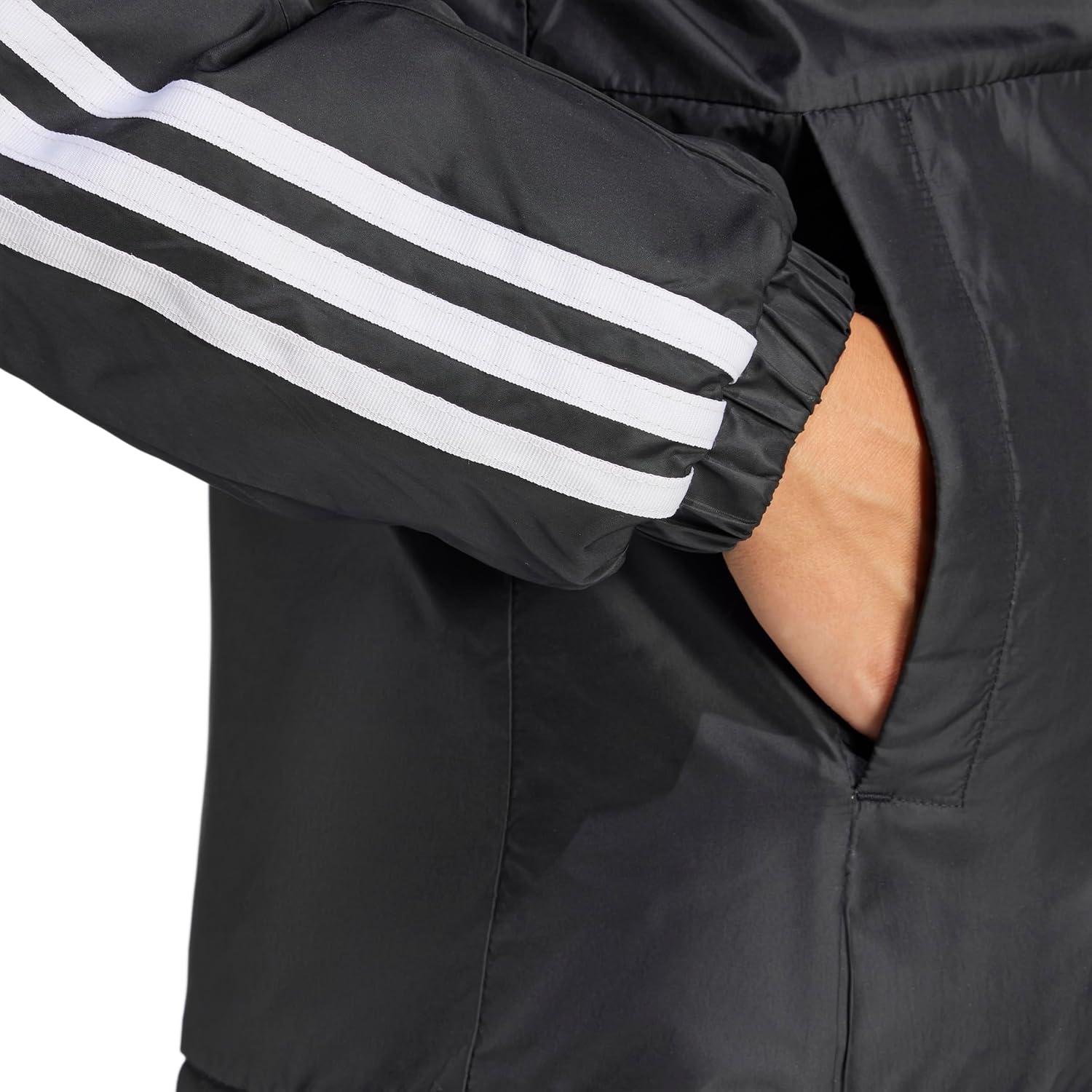 imageadidas Womens Essentials 3Stripes Insulated Hooded JacketBlack