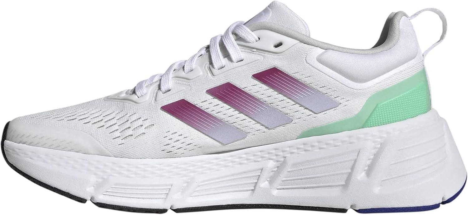 imageadidas Womens QuestarRunning ShoeWhiteLucid FuchsiaSilver Dawn
