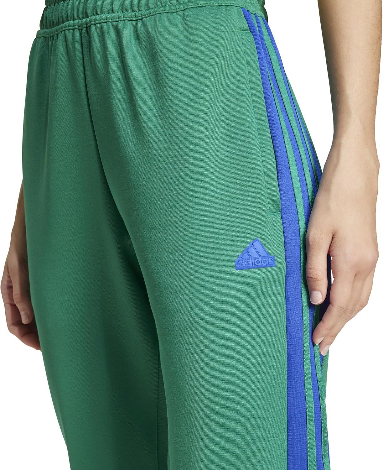 imageadidas Womens Tiro Cut 3Stripes Track PantsBold GreenBright YellowBold Blue