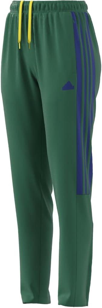 imageadidas Womens Tiro Cut 3Stripes Track PantsBold GreenBright YellowBold Blue