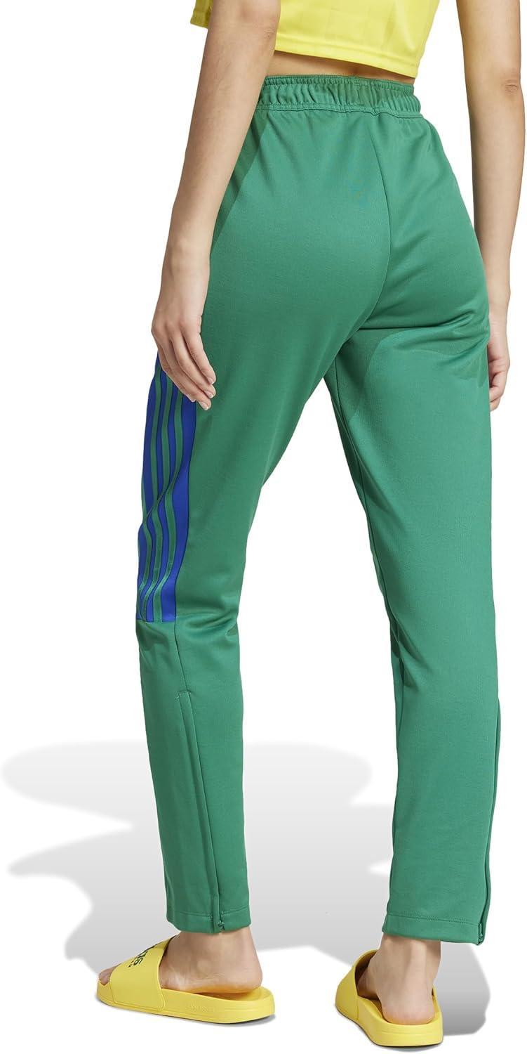 imageadidas Womens Tiro Cut 3Stripes Track PantsBold GreenBright YellowBold Blue