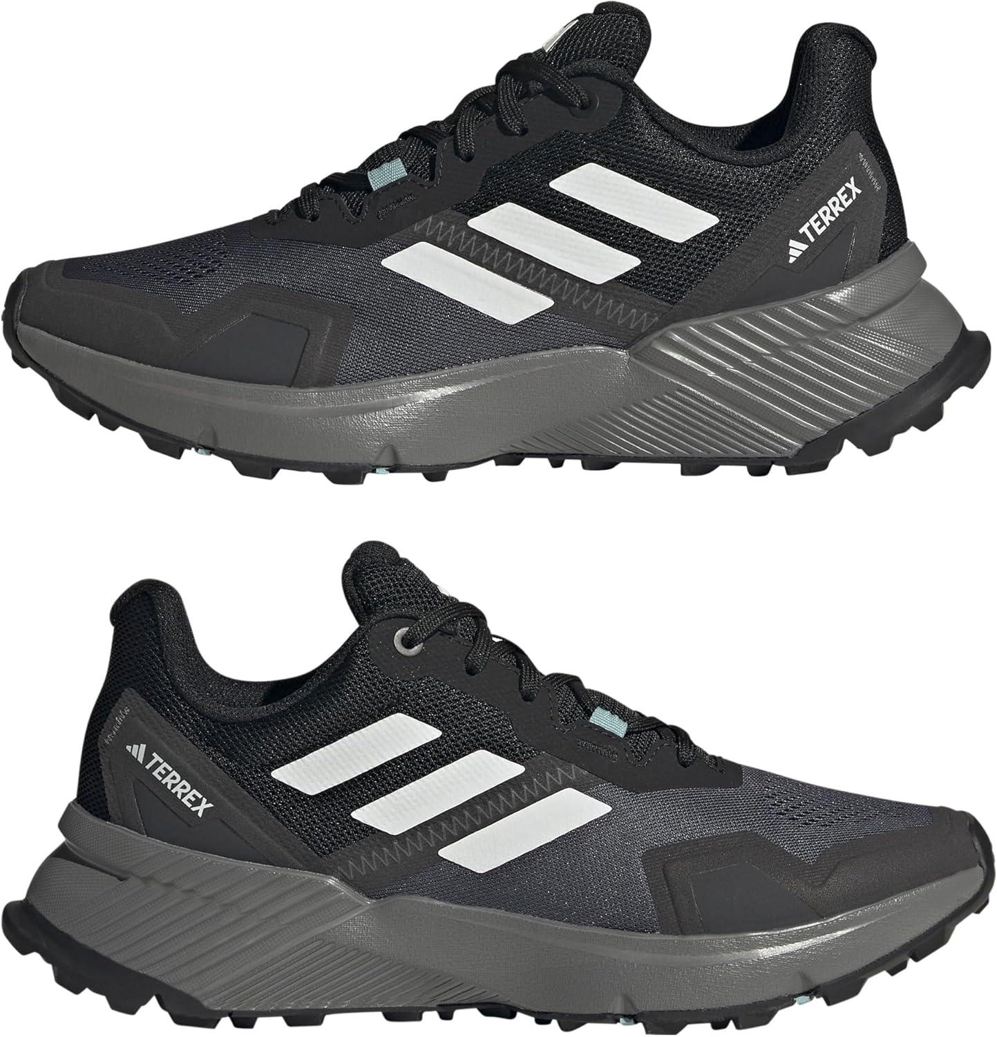imageadidas Womens Trail Running ShoesCore Black Crystal White Grey Four