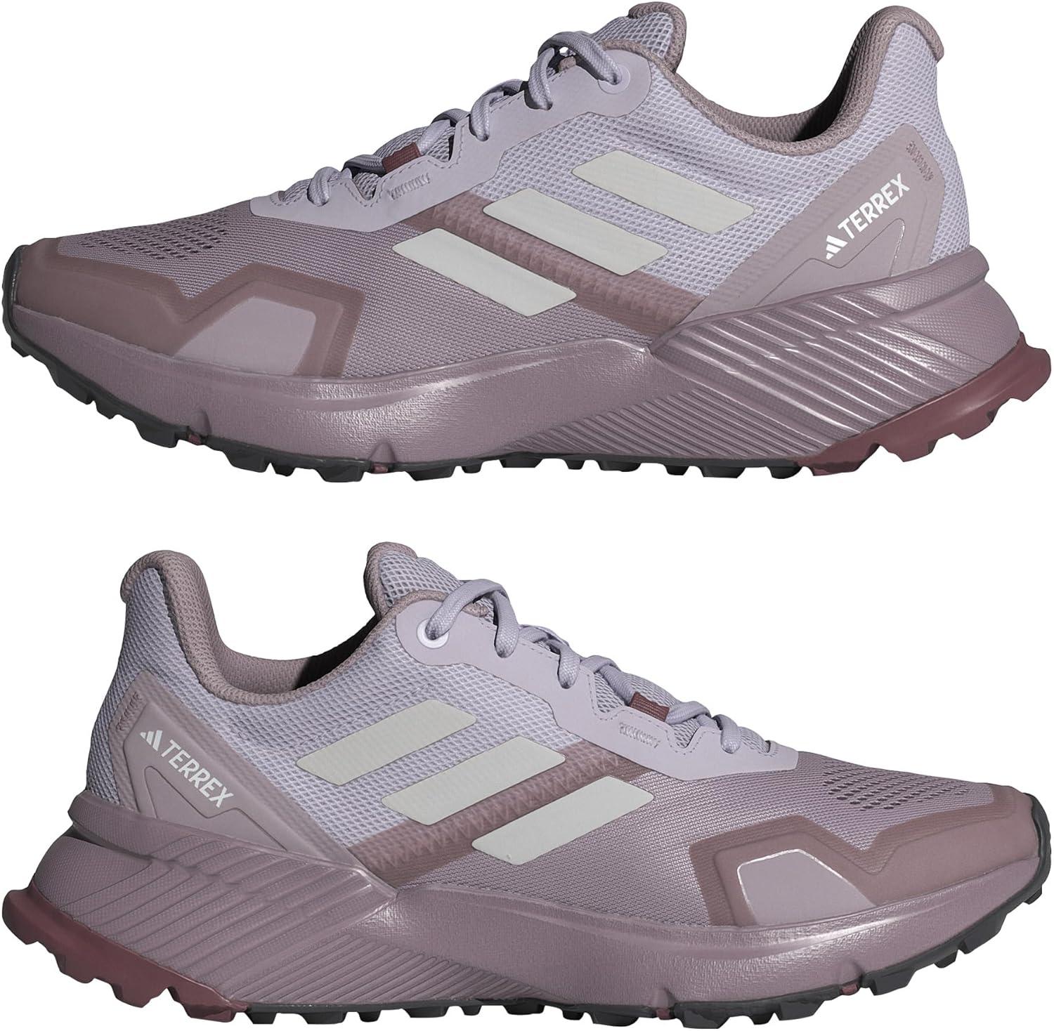 imageadidas Womens Trail Running ShoesPreloved Fig Grey One Quiet Crimson