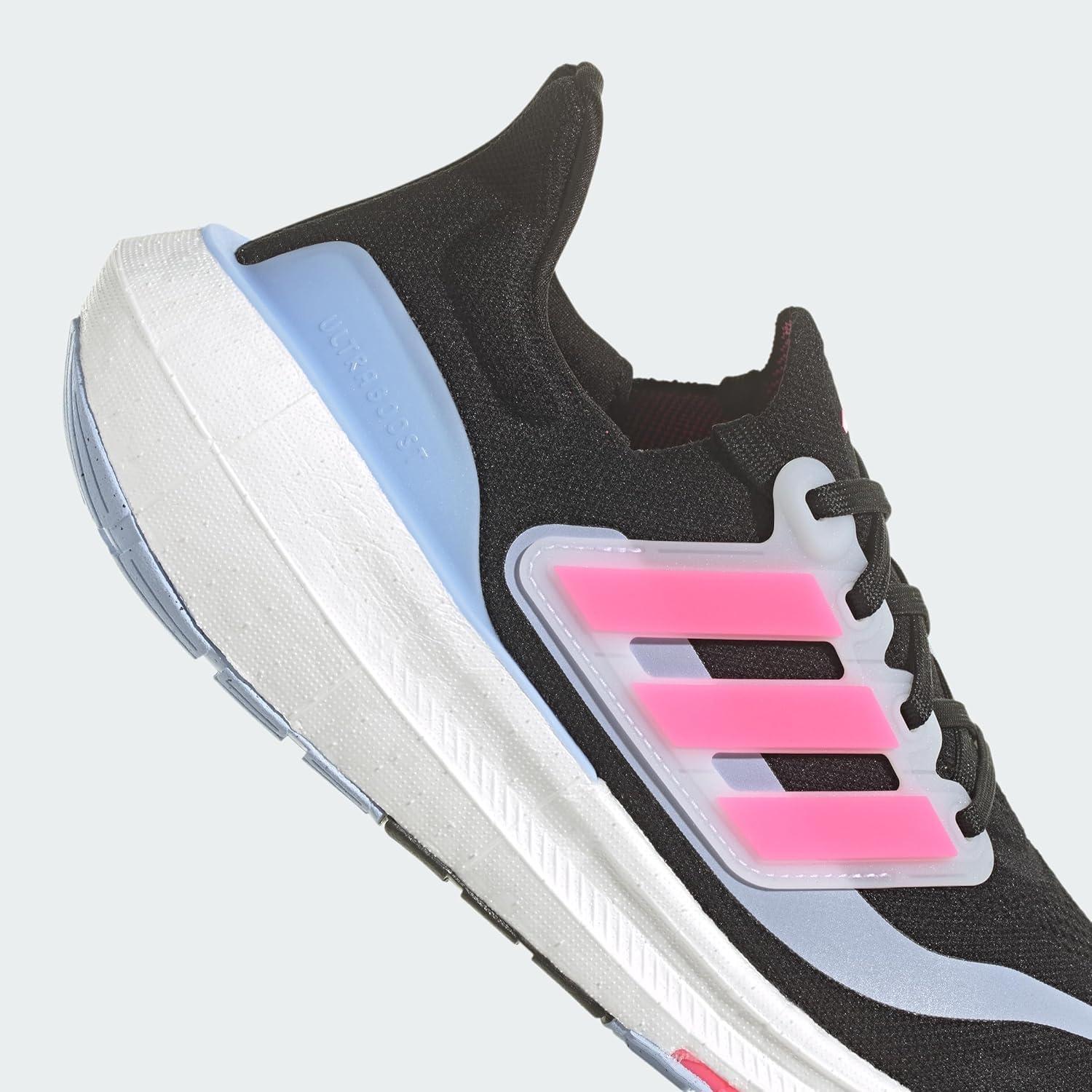 imageadidas Womens Ultraboost Light Running Shoes SneakerBlackLucid PinkBlue Dawn