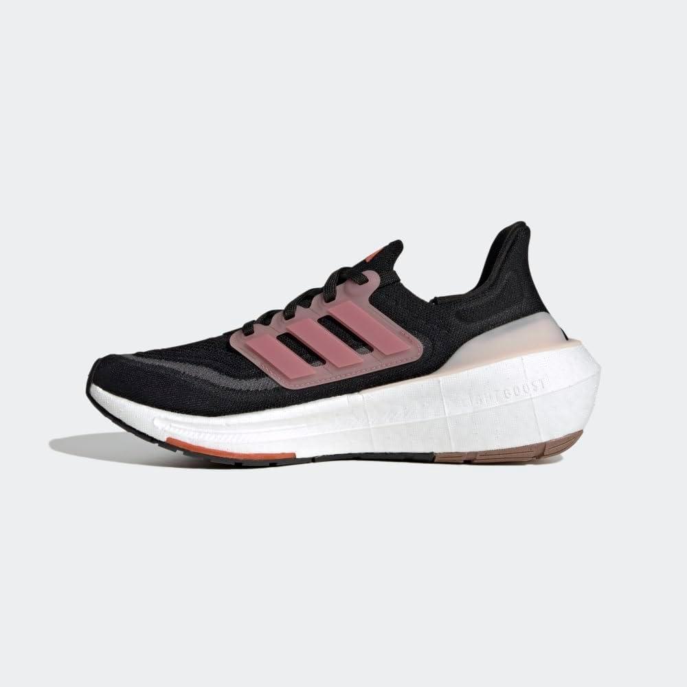 imageadidas Womens Ultraboost Light Running Shoes SneakerBlackPink StrataGrey