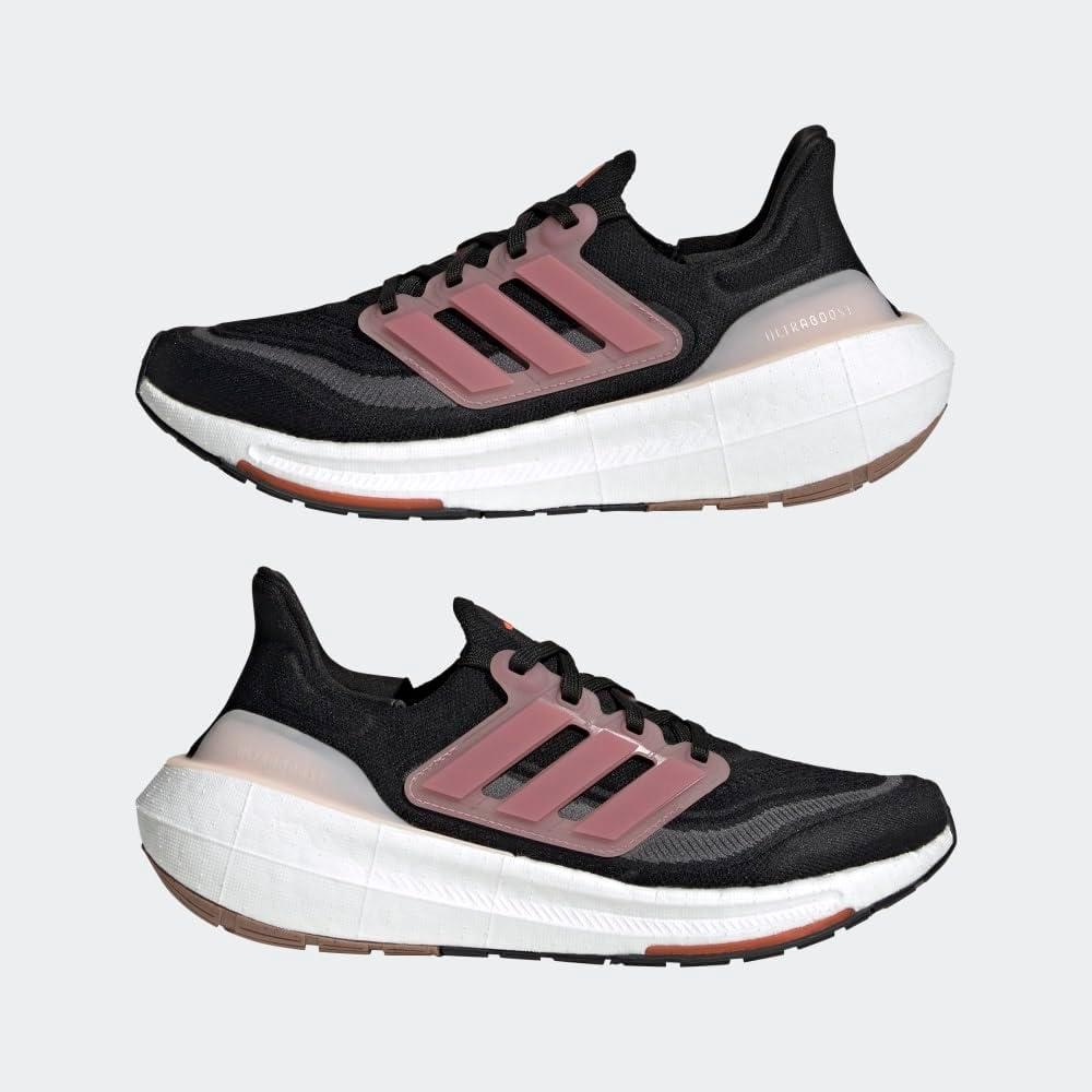 imageadidas Womens Ultraboost Light Running Shoes SneakerBlackPink StrataGrey