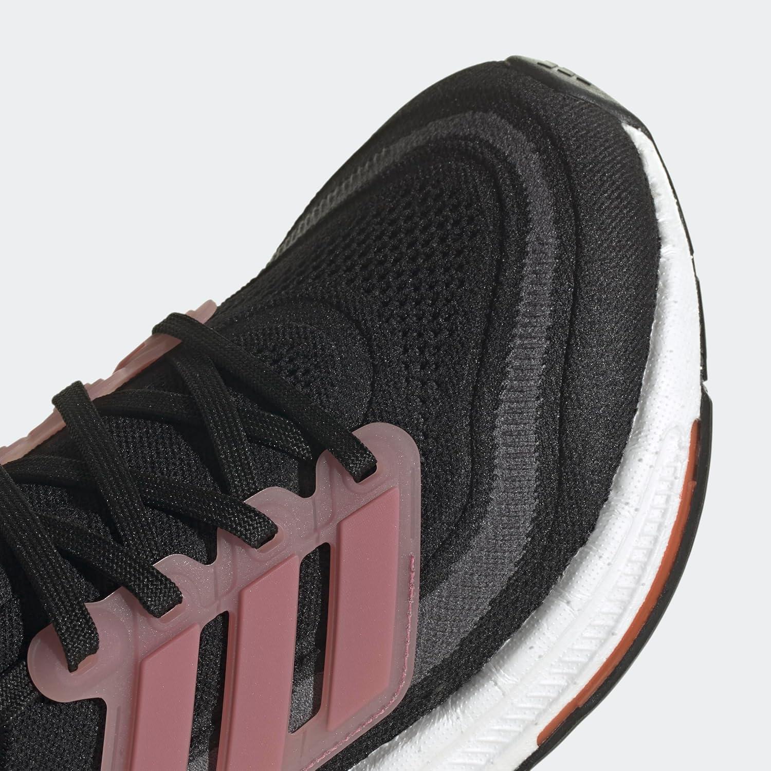 imageadidas Womens Ultraboost Light Running Shoes SneakerBlackPink StrataGrey