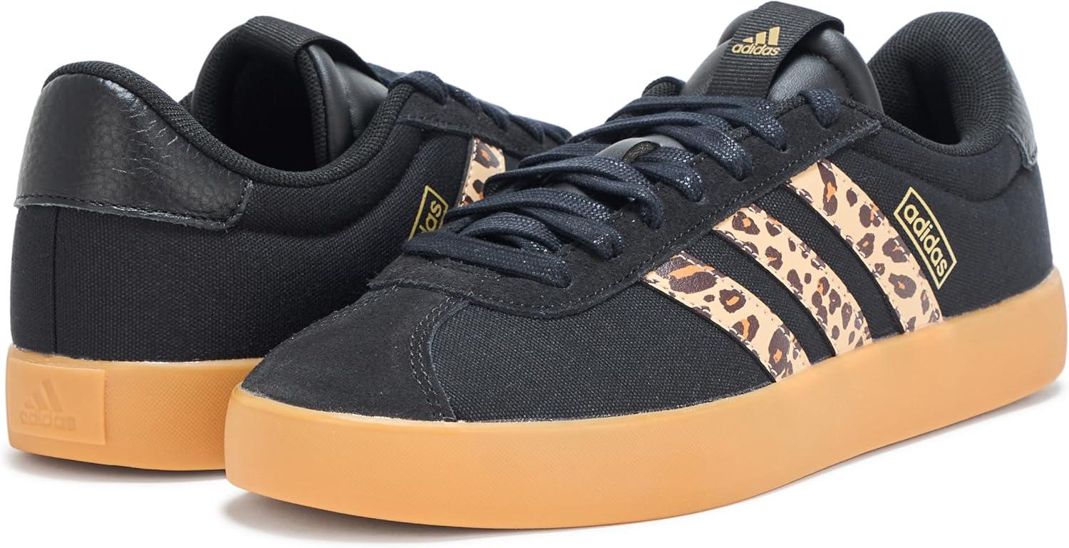 imageadidas Womens VL Court 30 SneakerBlackShadow BrownMatte Gold