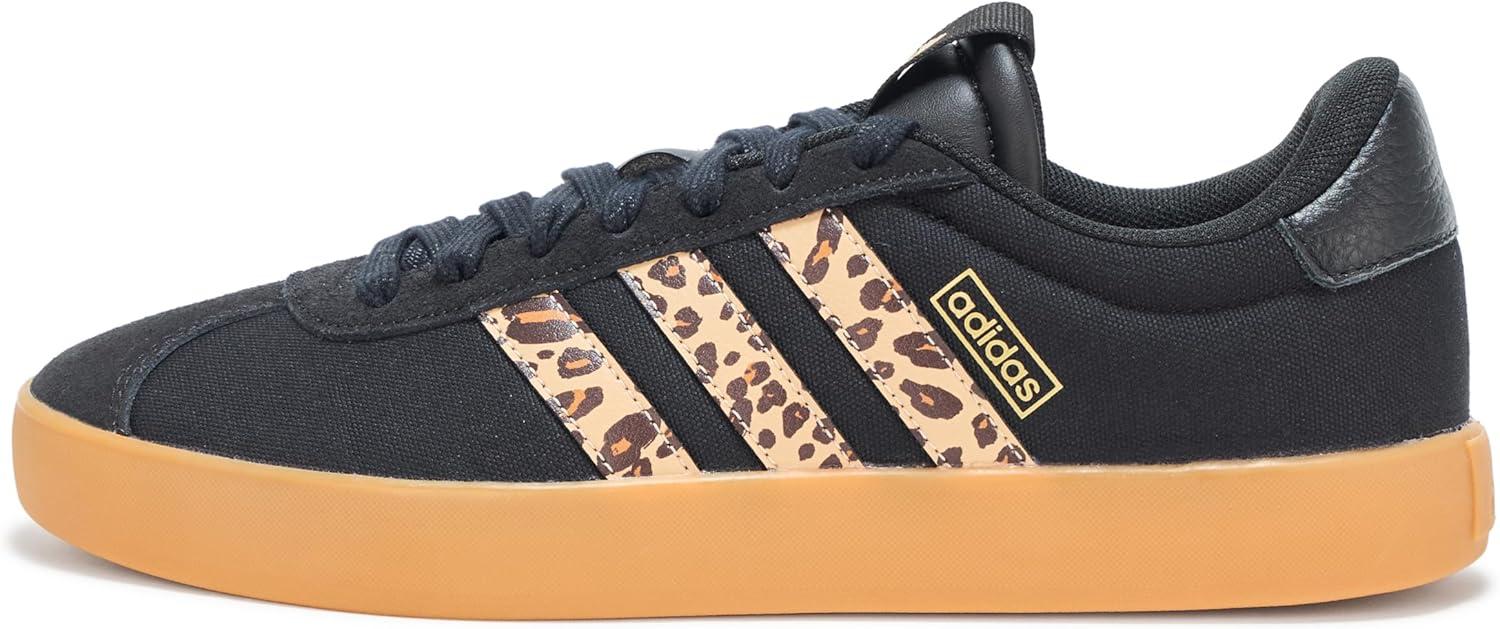 imageadidas Womens VL Court 30 SneakerBlackShadow BrownMatte Gold