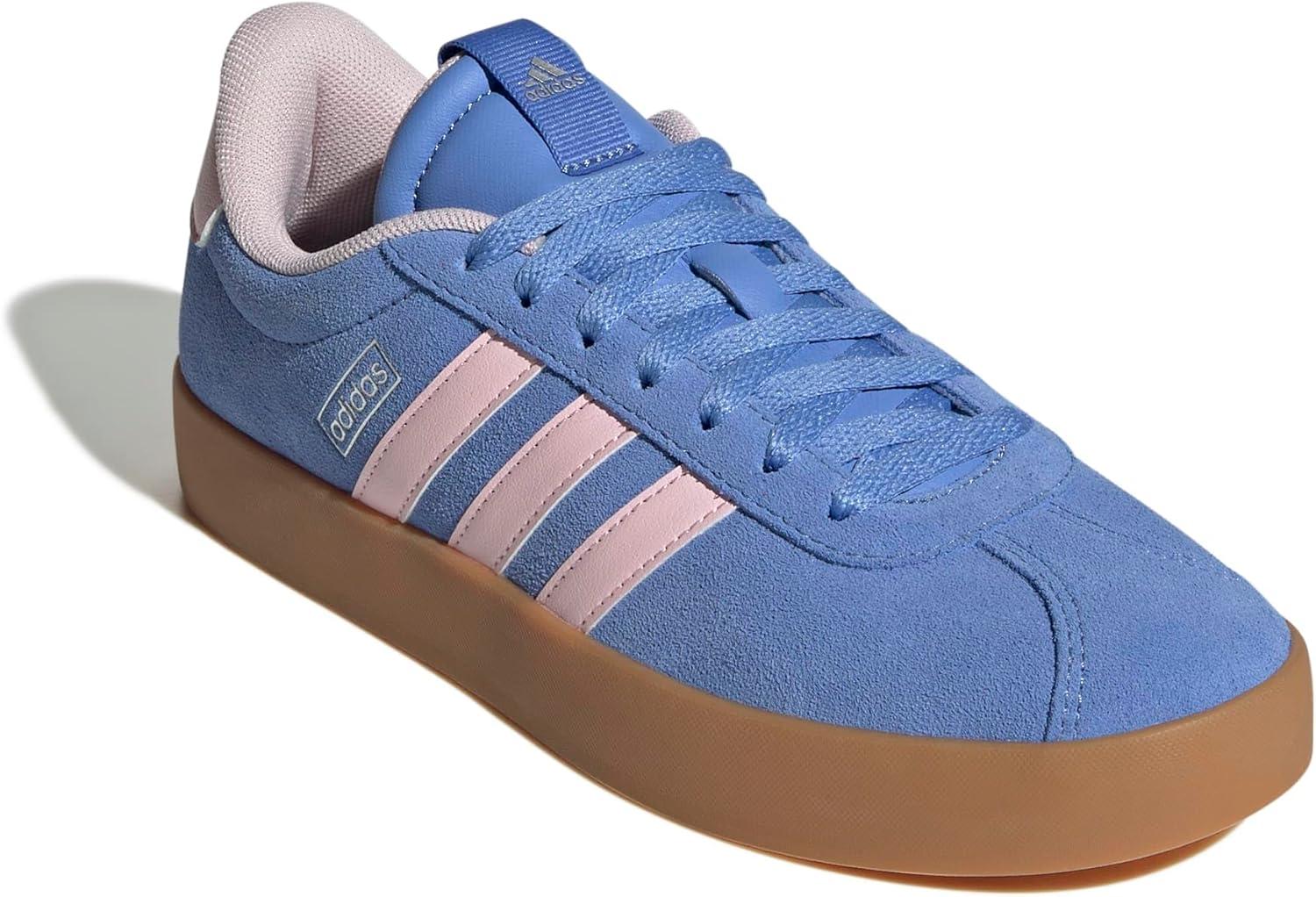 imageadidas Womens VL Court 30 SneakerBlue FusionClear PinkSilver Metallic