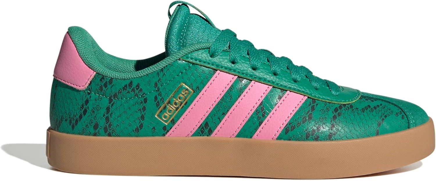 imageadidas Womens VL Court 30 SneakerCourt GreenBliss PinkGold Metallic
