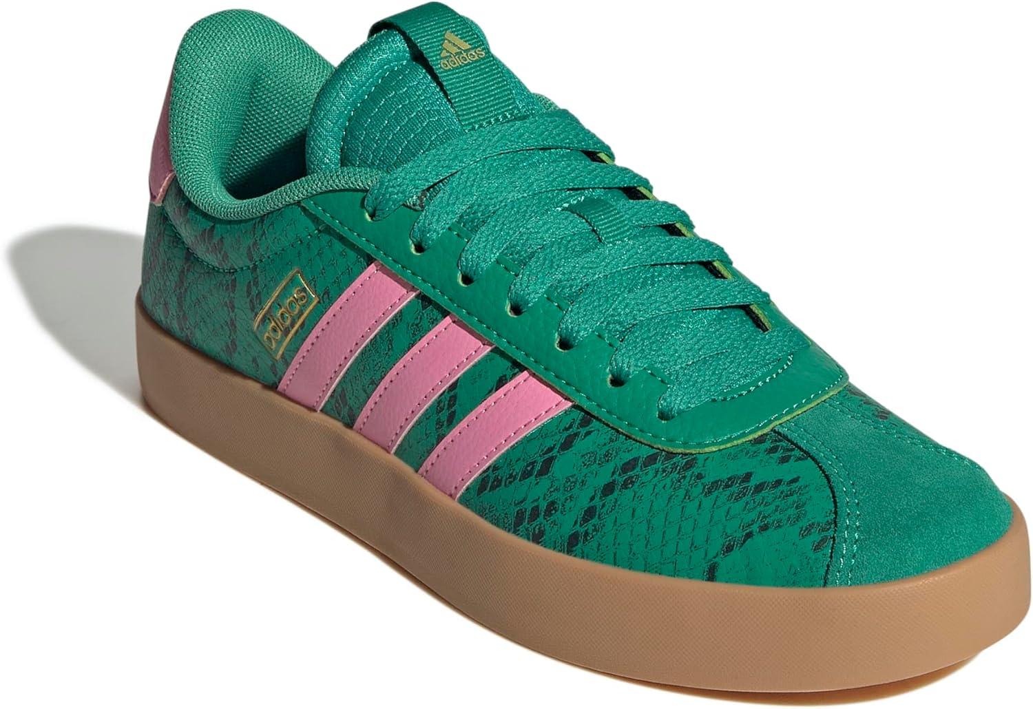 imageadidas Womens VL Court 30 SneakerCourt GreenBliss PinkGold Metallic