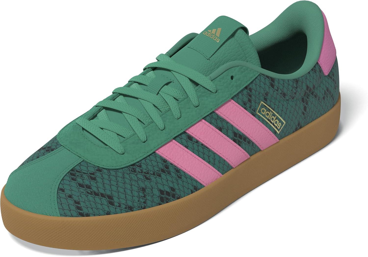 imageadidas Womens VL Court 30 SneakerCourt GreenBliss PinkGold Metallic