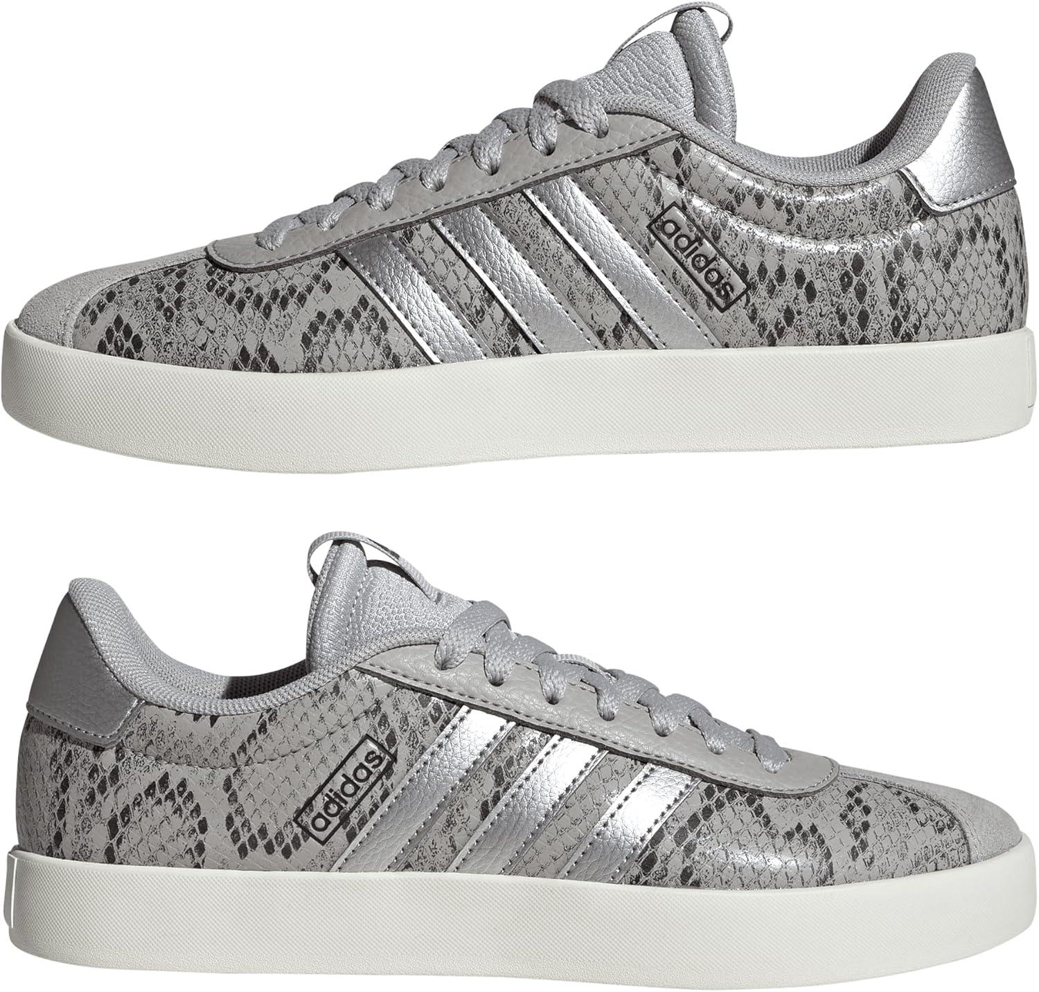 imageadidas Womens VL Court 30 SneakerGreySilver MetallicOff White