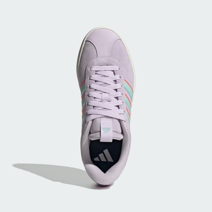 imageadidas Womens VL Court 30 SneakerIce LavenderSemi Flash AquaSolar Red