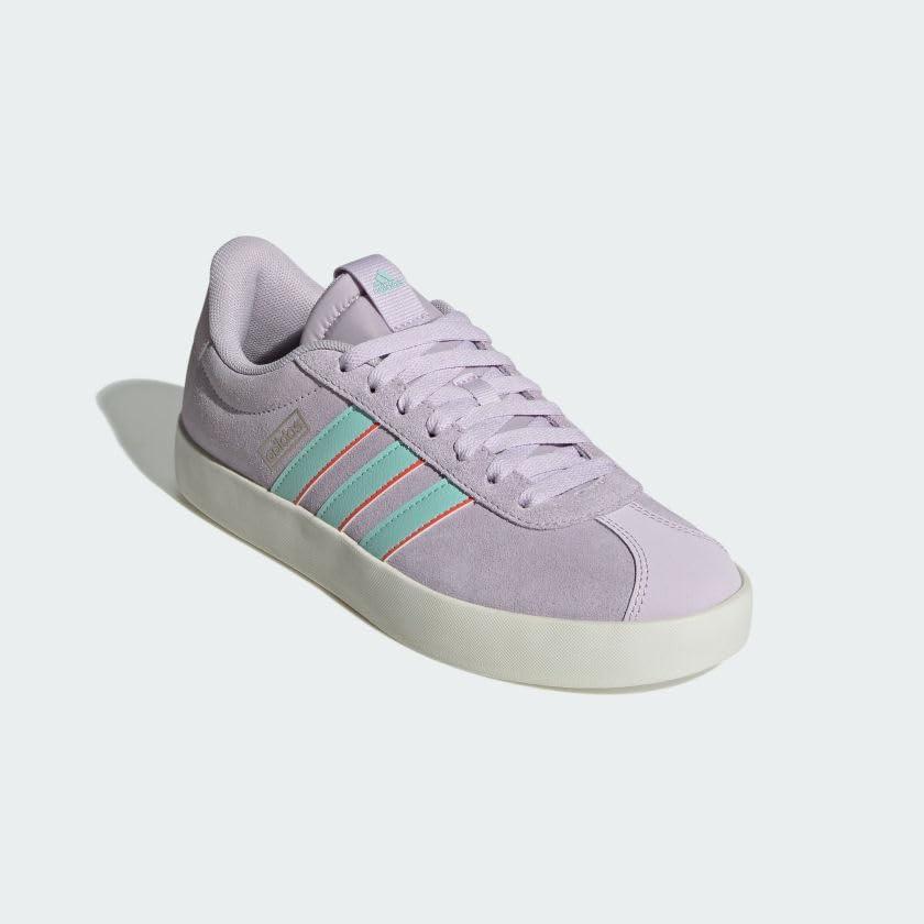 imageadidas Womens VL Court 30 SneakerIce LavenderSemi Flash AquaSolar Red