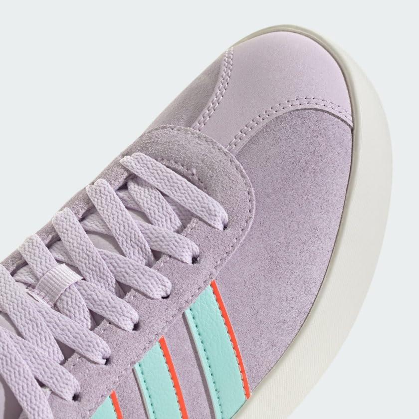 imageadidas Womens VL Court 30 SneakerIce LavenderSemi Flash AquaSolar Red