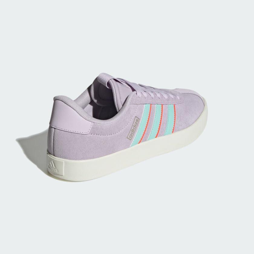 imageadidas Womens VL Court 30 SneakerIce LavenderSemi Flash AquaSolar Red