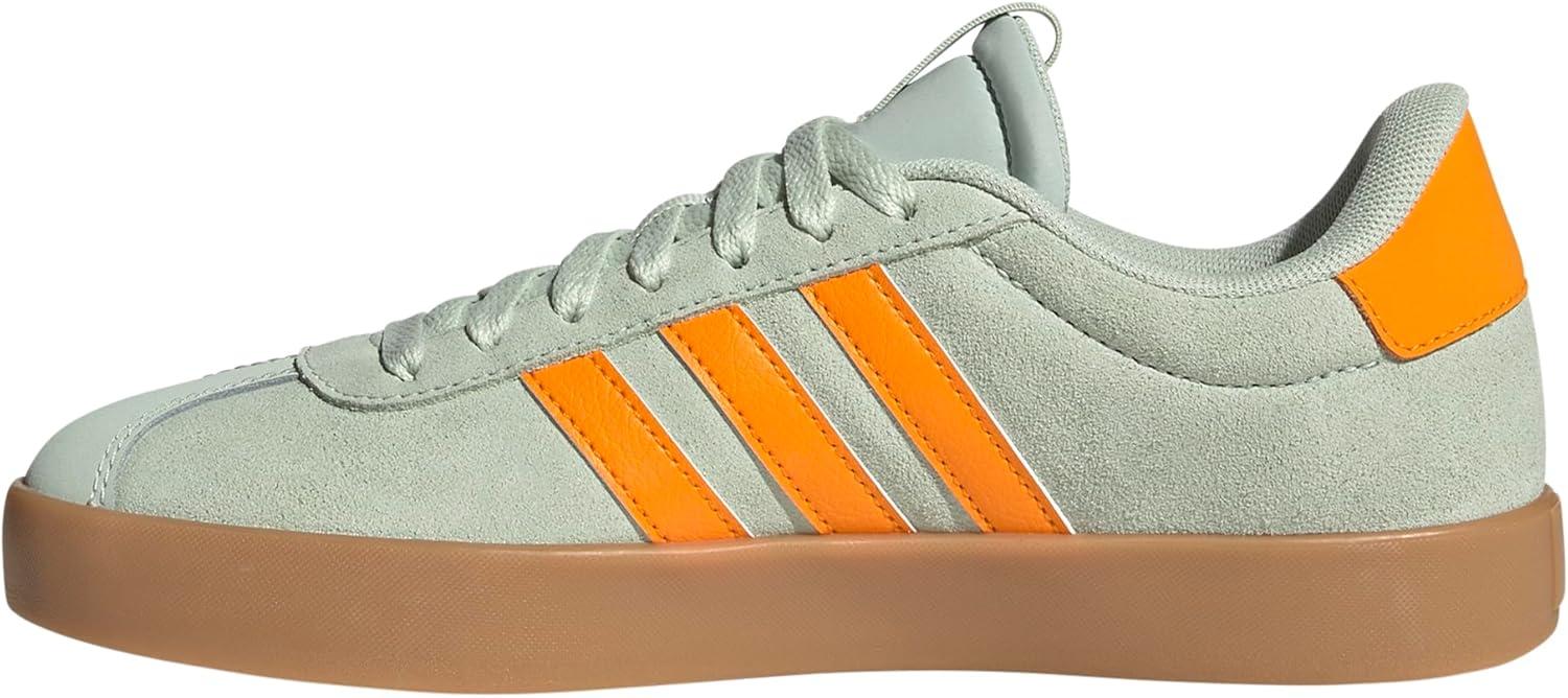 imageadidas Womens VL Court 30 SneakerLinen GreenCrew OrangeGold Metallic