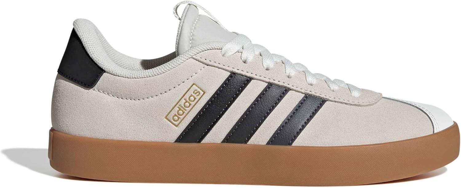 imageadidas Womens VL Court 30 SneakerOff White Grey Six Gold Metallic