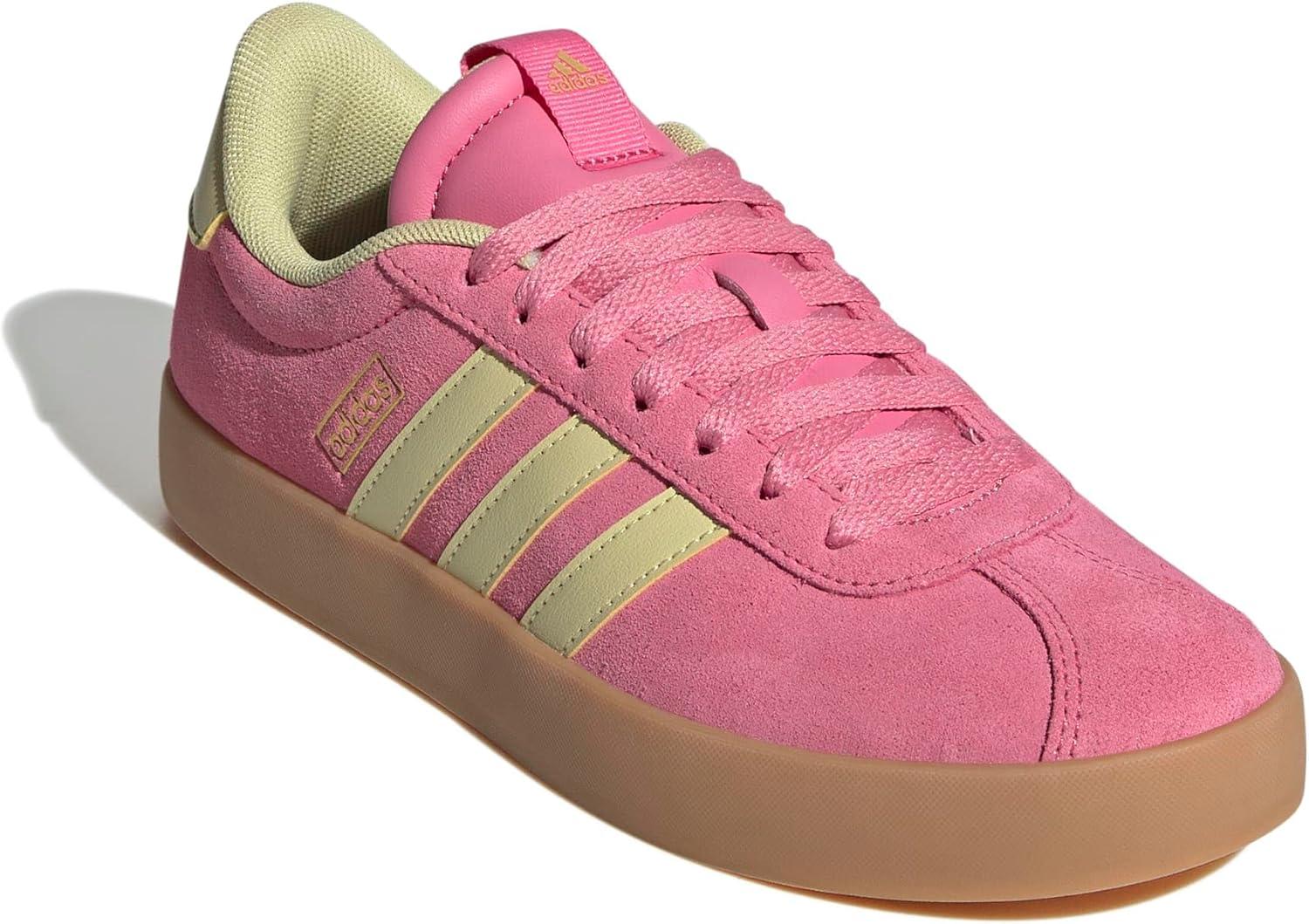 imageadidas Womens VL Court 30 SneakerPink FusionPowder YellowGold Metallic