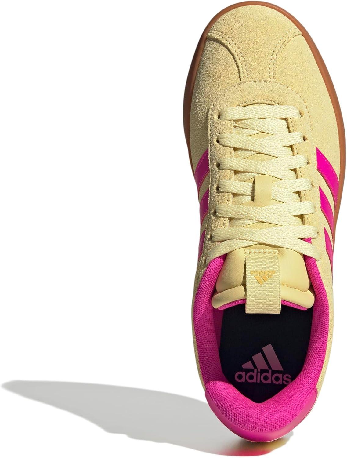imageadidas Womens VL Court 30 SneakerPowder YellowShock PinkGold Metallic