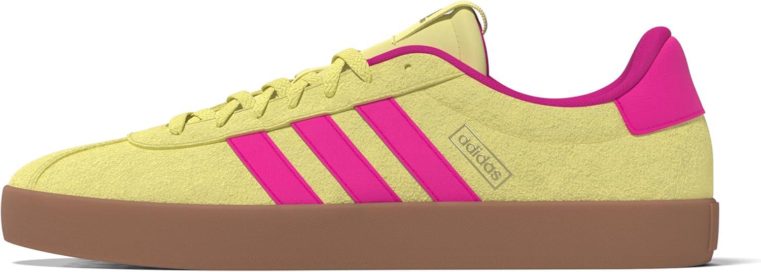 imageadidas Womens VL Court 30 SneakerPowder YellowShock PinkGold Metallic