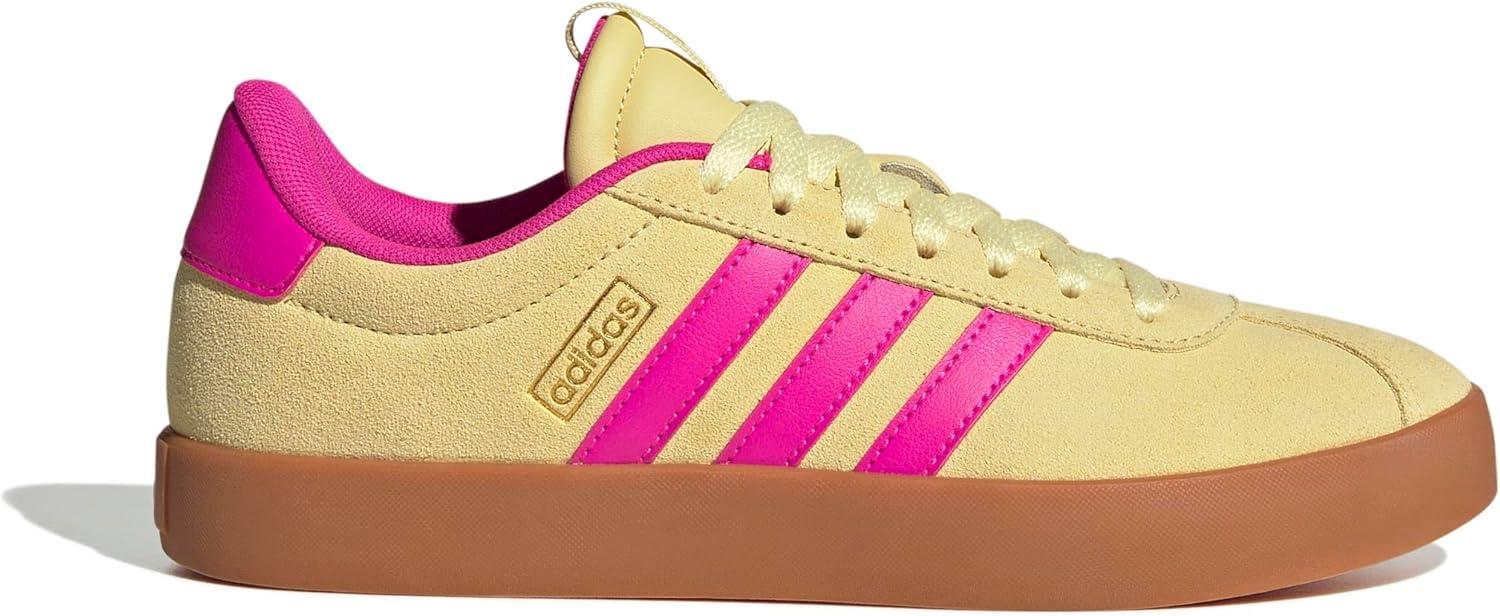 imageadidas Womens VL Court 30 SneakerPowder YellowShock PinkGold Metallic