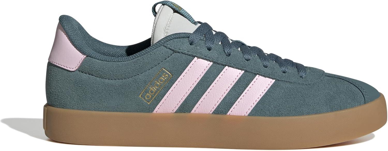 imageadidas Womens VL Court 30 SneakerPreloved TealClear PinkGold Metallic