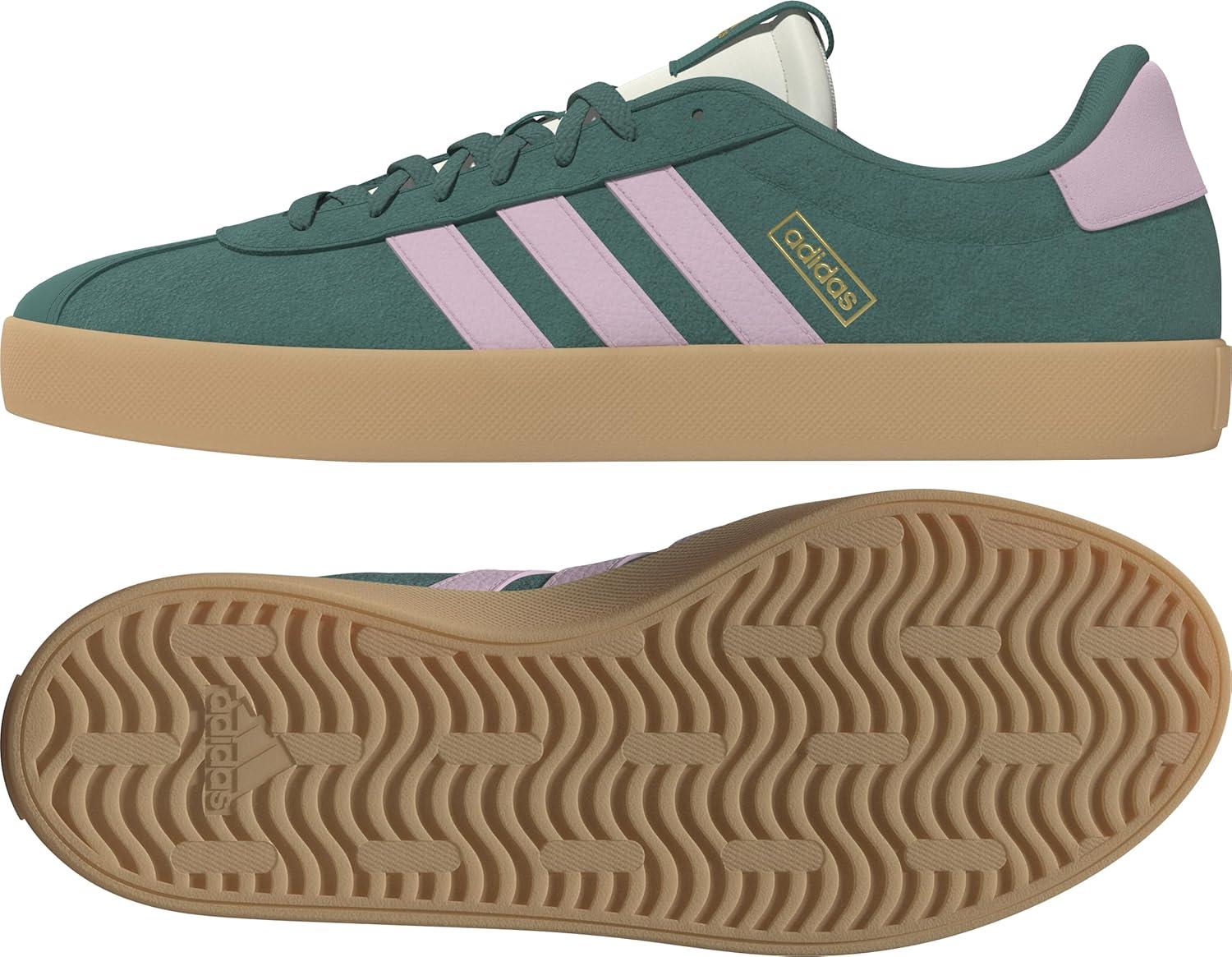 imageadidas Womens VL Court 30 SneakerPreloved TealClear PinkGold Metallic