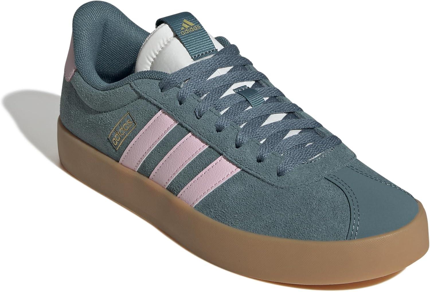 imageadidas Womens VL Court 30 SneakerPreloved TealClear PinkGold Metallic