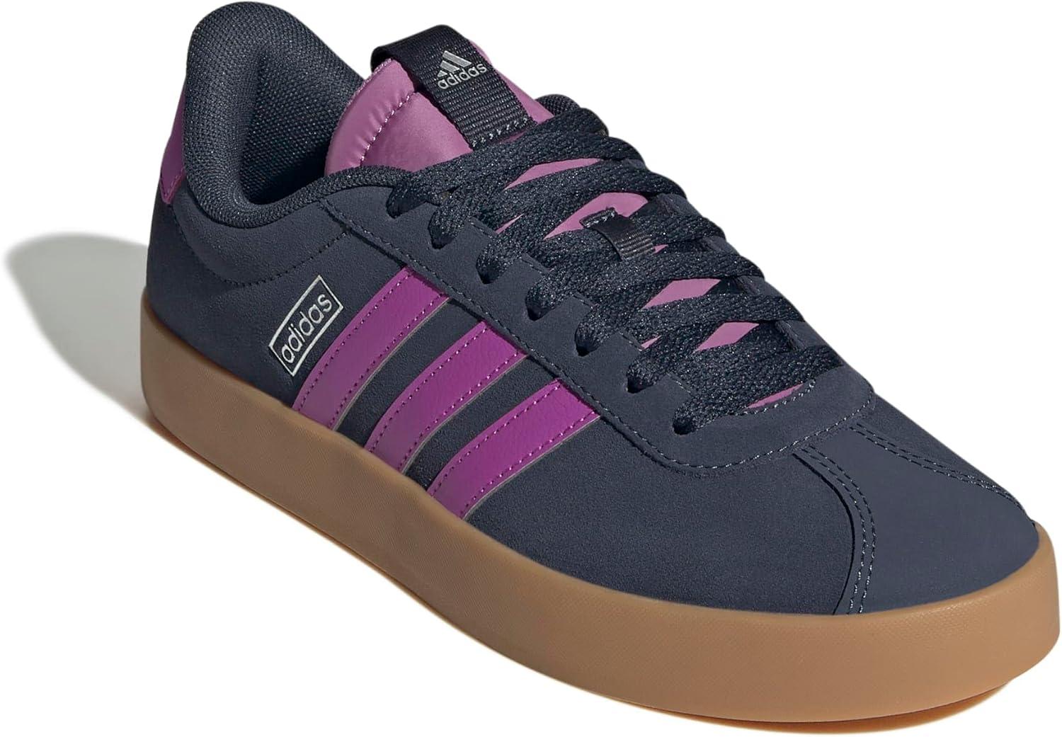 imageadidas Womens VL Court 30 SneakerShadow NavyPurple BurstSilver Metallic