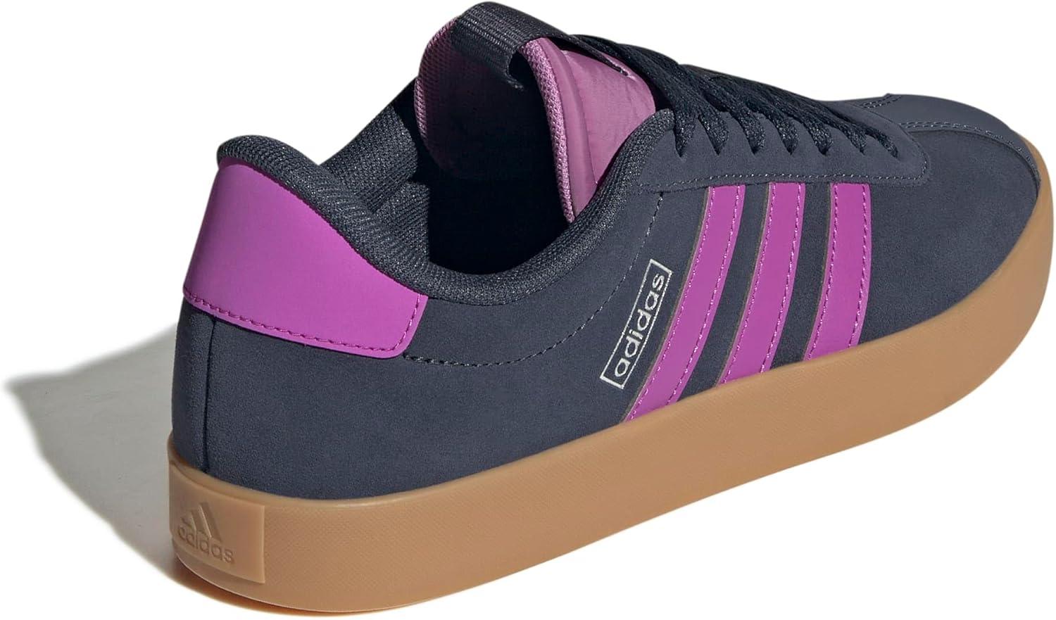 imageadidas Womens VL Court 30 SneakerShadow NavyPurple BurstSilver Metallic