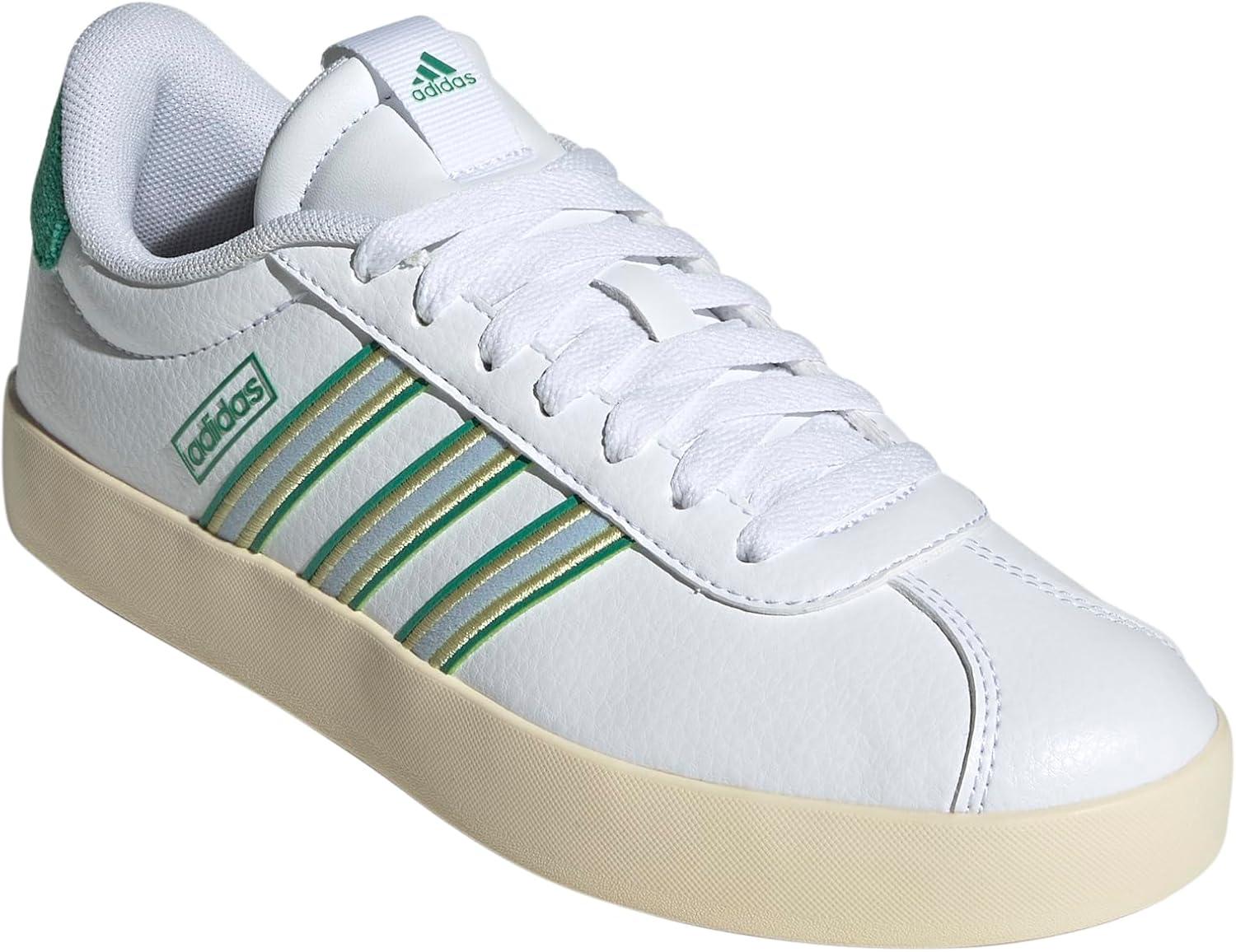 imageadidas Womens VL Court 30 SneakerWhiteBlueSemi Court Green