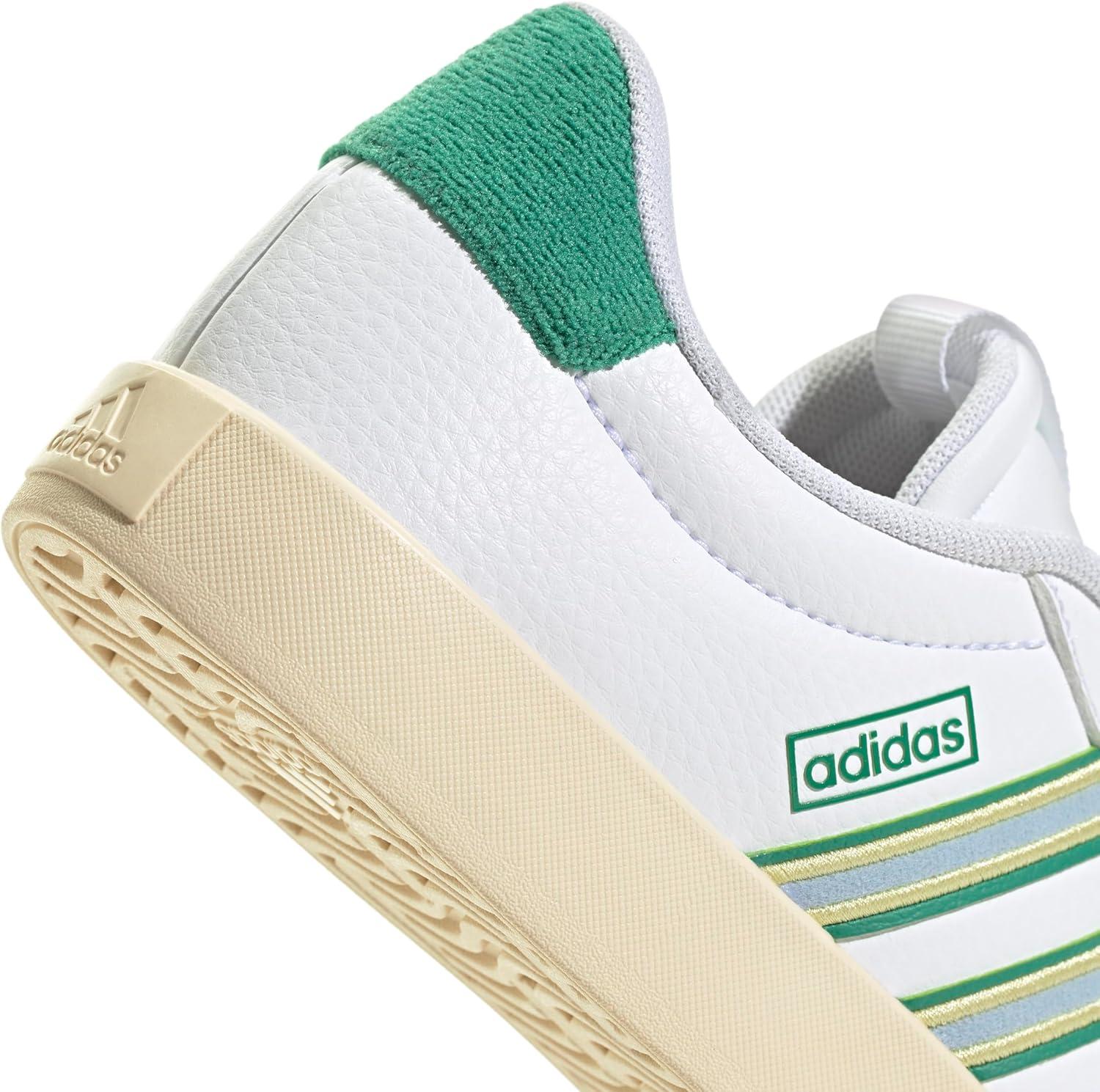 imageadidas Womens VL Court 30 SneakerWhiteBlueSemi Court Green